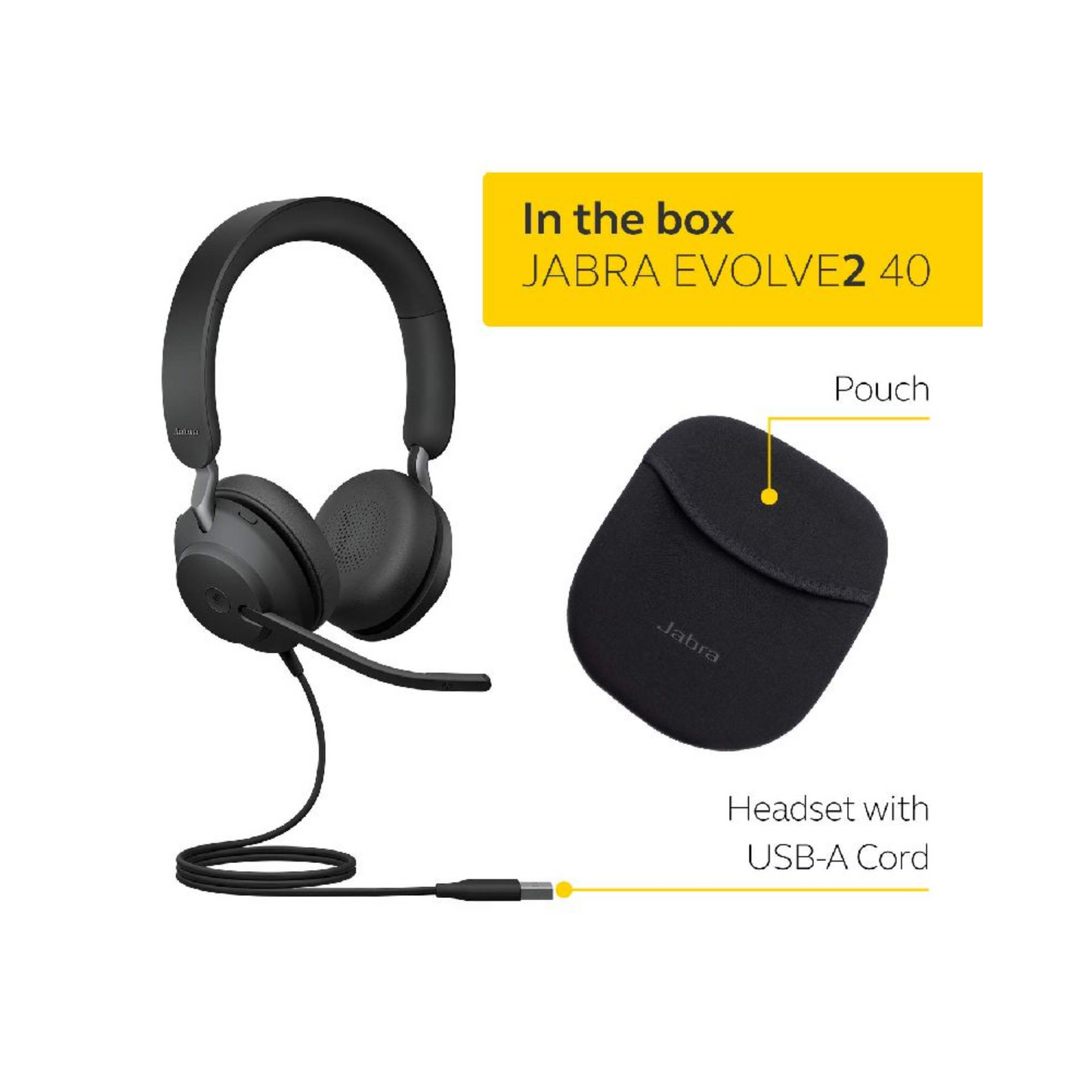 Jabra Evolve2 40 Headset ProTech IT Solutions